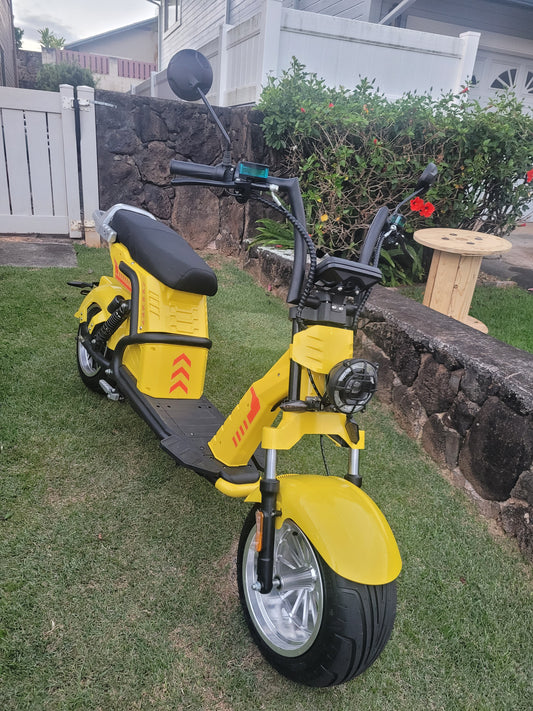 Yellow Electric Scooter